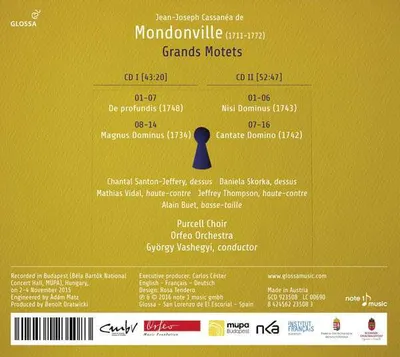 Produktbild von Mondonville/Grands Motets
