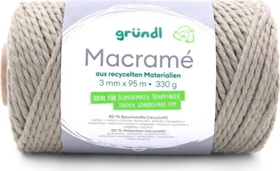 Produktbild von Gründl Baumwollkordel "Macramé", 3 mm, 95 m Farbe 03