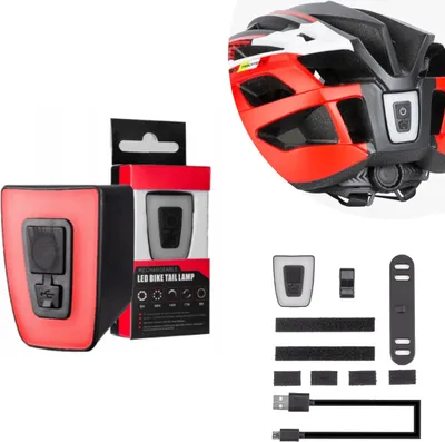 Immagine prodotto di ROXAR luce posteriore USB da casco per bicicletta IPX5 20LM