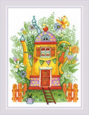 Image de Set de point de croix Riolis "Maison", 18x24cm