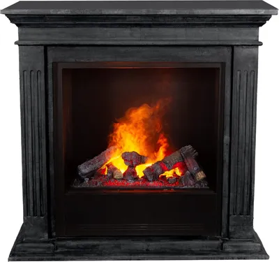 Produktbild von Xaralyn Wasserdampf-Kamin - Cadiz EC6-SWU - schwarz Naturstein - mit Fernbedienung - Opti-Myst Elektrokamin - Kaminsims inklusive Einbaukamin - Dekokamin