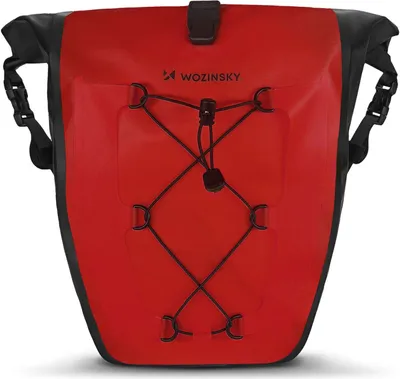 Image de Wozinsky sacoche de vélo imperméable sacoche de bagage 25l rouge