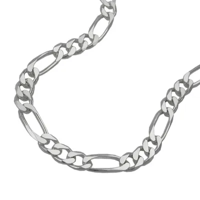 Produktbild von Armband 48mm Figarokette flach Silber 925 21cm silber 4,8x1,3mm