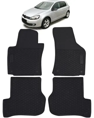 Productafbeelding van Premium rubberen vloermatten, voor en achter, voor VW Golf 5 (2003-2009) en Scirocco III (2008-2017)