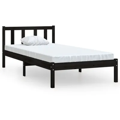 Immagine prodotto di vidaXL Letto in legno massiccio senza materasso nero