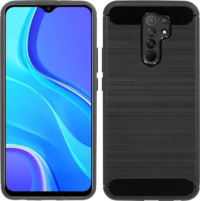 Obrázek produktu pro Silikonové pouzdro Carbon XIAOMI REDMI 9 Case TPU Soft Mobile Phone Case Cover Ochranný kryt černý