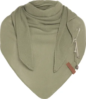 Produktbild von Knit Factory Lola Dreieckstuch - Olive - 190x85 cm