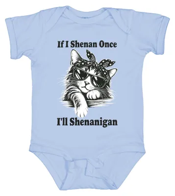 Productafbeelding van "Shenanigan Katze" zonnebril voor katten, babyromper, lichtblauw, maat 3/6 maanden