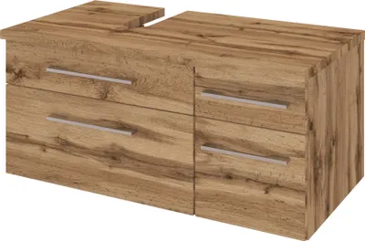 Produktbild von Waschtischunterschrank 90 cm,  Siphonausschnitt Links TAREE-03 in wotaneiche Nb.