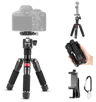 Immagine prodotto di Mini treppiede da tavolo NEEWER per smartphone e fotocamere DSLR – 50 cm, compatto