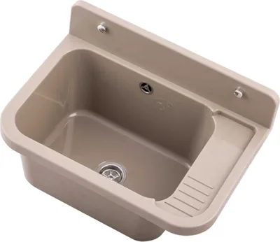 Immagine prodotto di Lavello per officina Lavandino in plastica con accessori; beige
