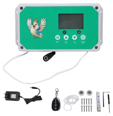 Image de Ouverture automatique pour poulailler, avec minuterie et télécommande, kit moteur électrique pour portes de poulaillers