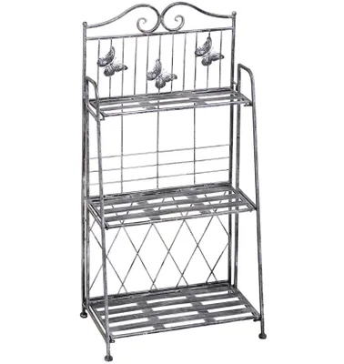 Produktbild von Pflanzregal, Pflanzenständer Blumenregal, Blumenständer Blumentreppe Gartenregal 3 Ebenen 44 x 25 x 96 cm