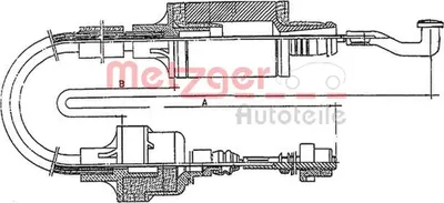 Produktbild von METZGER 11.2552 Kupplungsseil Seilzug für OPEL Calibra A (C89) 835/440mm