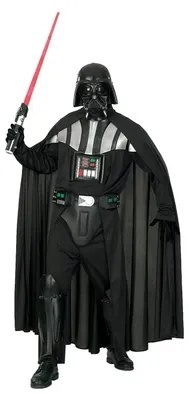 Produktbild von Rubie's 888107-L Rubie 's Offizielles Star Wars Darth Vader Deluxe Kostüm Erwachsene XL Größe, Schwarz