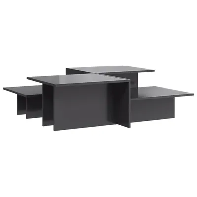 Produktbild von vidaXL Couchtische 2 Stk. Hochglanz-Grau Holzwerkstoff