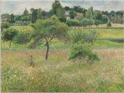 Produktbild von ARTland Wandbild Alu für Innen & Outdoor Apfelbäume in Eragny. 1894 Größe: 40x30 cm