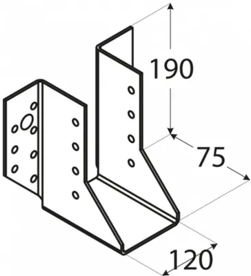 Immagine prodotto di Scarpa per travi WB 36, 120x190x2 / confezione 1 pz