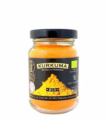 Zdjęcie produktu dla KURKUMA MIELONA BEZGLUTENOWA100 g - PIĘĆ PRZEMIAN