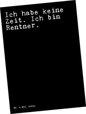 Produktbild von Mr. & Mrs. Panda Postkarte Ich habe keine Zeit.... - Schwarz - Geschenk, Kollege, Spruch Sprüche Weisheiten Zitate Lustig Weisheit Worte, Abschied, bildkarte, Grußkarte