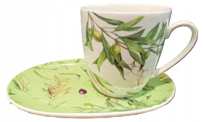Produktbild von Domdekoracji Elegante Porzellantasse mit Untertasse 320 ml