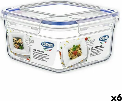 Immagine prodotto di Set di scatole per il pranzo Dem ermetico 3 pezzi 500 ml 18 x 18 x 10 cm (6 pezzi)