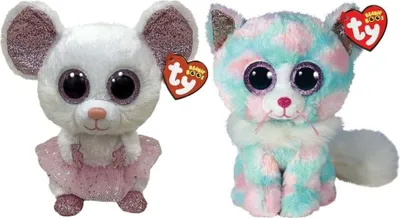 Produktbild von Ty - Stofftiere - Beanie Buddy - Nina Mouse & Opal Cat