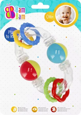 Zdjęcie produktu dla Bam Bam Grzechotka kula dla niemowląt