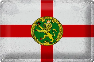 Produktbild von Blechschild Flagge Alderneys 30x20cm Flag Alderney Vintage