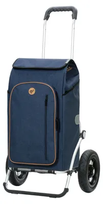 Produktbild von Andersen Einkaufstrolley - 61 Liter - mit Kühlfach - Aufhängung für Einkaufswagen - belastbar 50 kg - Luft-Rad 25 cm - Royal Shopper Folke blau