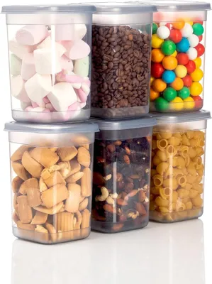 Produktbild von Vorratsdosen mit Deckel - Küchenorganizer - Set von 6 Stück