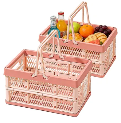 Productafbeelding van Set van 2 Vouwbare Opbergdozen met Handvat