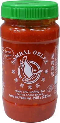 Immagine prodotto di [ 245 g ] FLYING GOOSE Sambal Oelek Pasta di peperoncino con aglio extra / extra garlic