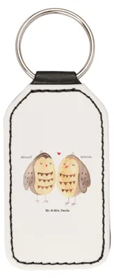 Produktbild von Mr. & Mrs. Panda schlüssel anhänger Eulen Liebe - Weiß - Geschenk, Owl, schlüsselbund, Pärchen, Eule, Taschenanhänger, für, Schlüsselanhänger, Mit Spruch