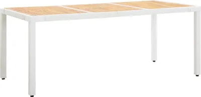 Immagine prodotto di vidaXL set da pranzo da giardino 9 pezzi in polirattan bianco