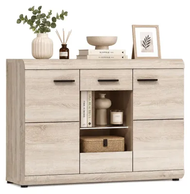 Produktbild von Hami - Kommode, 120x42x87h cm Eiche Braun, 3 Einlegeböden