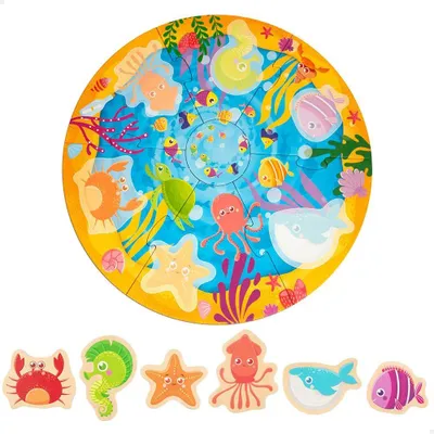 Productafbeelding van Montessori houten puzzel - Rond
