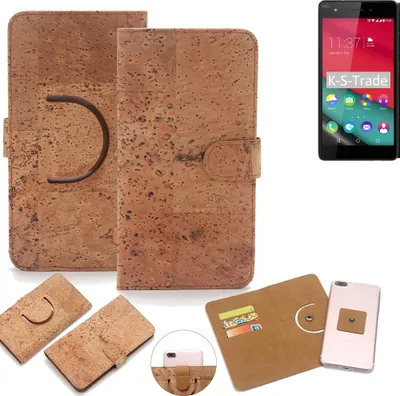 Produktbild von K-S-Trade Handy-Hülle Schutz-Hülle kompatibel mit Wiko Pulp Fab 4G Handyhülle Schutzhülle Korkhülle Kork-Hülle 1x