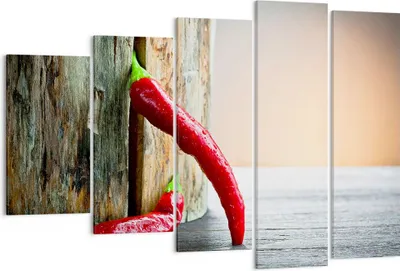 Produktbild von Bild auf Leinwand - Leinwandbild - Chili Gewürz Gemüse - 150x100cm - Wand Bild - Wanddeko - Leinwanddruck - Bilder - Kunstdruck - Wanddekoration - Leinwand bilder - Wandkunst - EG150x100-2264