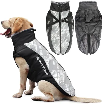 Hundejacke wasserdicht, warm, reflektierend, mit Geschirröffnung