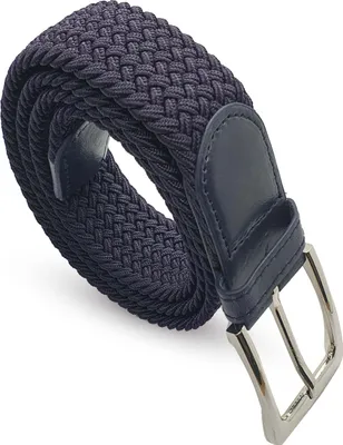 Produktbild von Komfortabel Elastische Geflochtener Stretch Gürtel - Stretchbelt - Stoffgürtel - Gürtel Flecht - Damen und Herren - Schwarz – 110