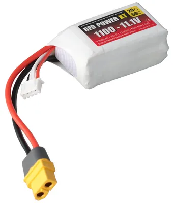 Produktbild von Pichler RED POWER XT LiPo Akku 1100 mAh – 11,1 V 3S1P mit XT60 Stecker