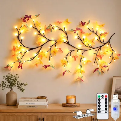 Lichterkette Schmetterling 96 LEDs 1,8 m mit Fernbedienung