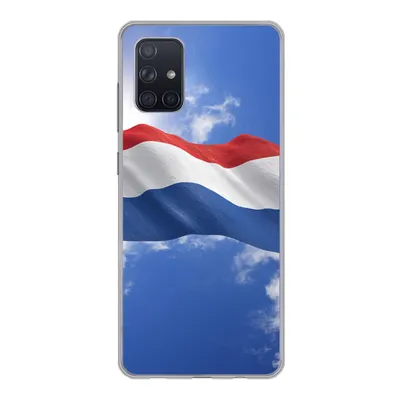 Produktbild von MuchoWow® Handyhülle Schutzhülle Hülle für Samsung Galaxy A51 5G Die Flagge der Niederlande weht am Himmel Silikon Softcase Handy Hülle - Abbildung