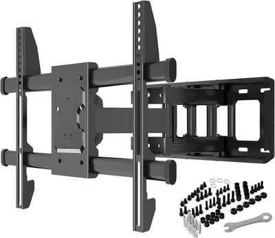 Image de Support mural pour télévision - Support pivotant pour téléviseurs LED, LCD et plasma de 32 à 85 pouces, compatible avec les écrans plats et incurvés, jusqu'à 60 kg. Dimensions VESA maximales : 600x400 mm