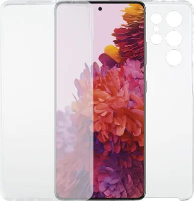 Produktbild von König Design Hülle kompatibel mit Samsung Galaxy S21 Ultra Kunststoff Full Cover Handyhülle - Case Transparent