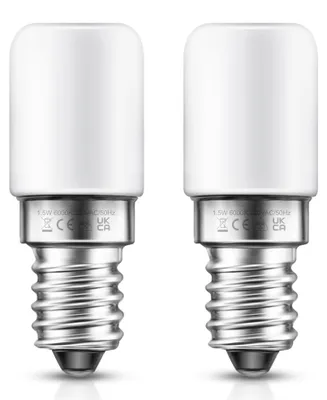LED-Kühlschranklampe E14, 1,5 W, warmweiß, 2er-Pack