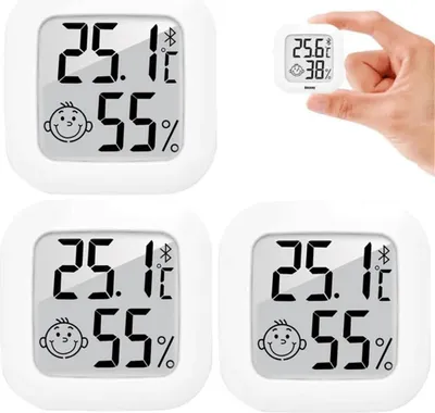 Produktbild von 3x Digitales Thermo-Hygrometer Thermometer Temperatur Luftfeuchtigkeitsmessgerät
