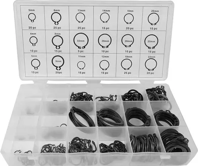 Produktbild von LUXTOM | Innen-Seegerring, 3-32 mm, 300tlg, Sprengring Set, Seegering Sortiment Sicherungsring für E-Clip