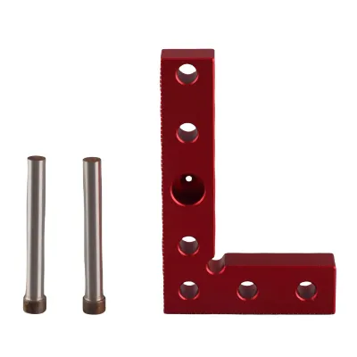 Image de Petit outil de centrage carré en alliage d'aluminium Guide de perçage pour le travail du bois
